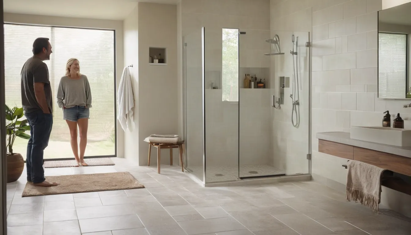 A bright, newly remodeled bathroom in a home in Trenton